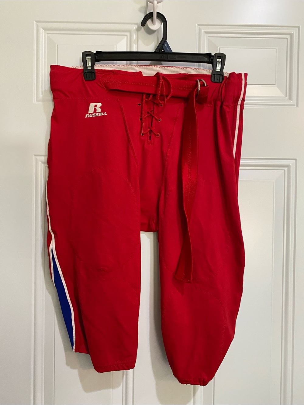 Russell Athletic Men’s Red Football Pants with Side Stripe